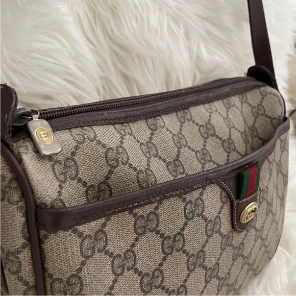 Gucci Beige and Dark Brown Shoulder Bag - Picture 2 of 16